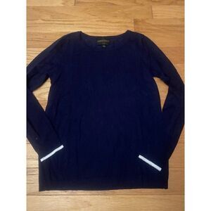 Absolutely Creative Worldwide women dark blue classic long sleeve pullover small